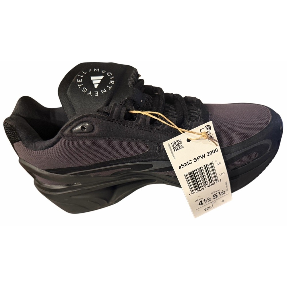 Adidas x Stella McCartney SPW 2000 Black Sneakers JH8766 Women's 5.5 Men's 4.5 - Picture 4 of 4
